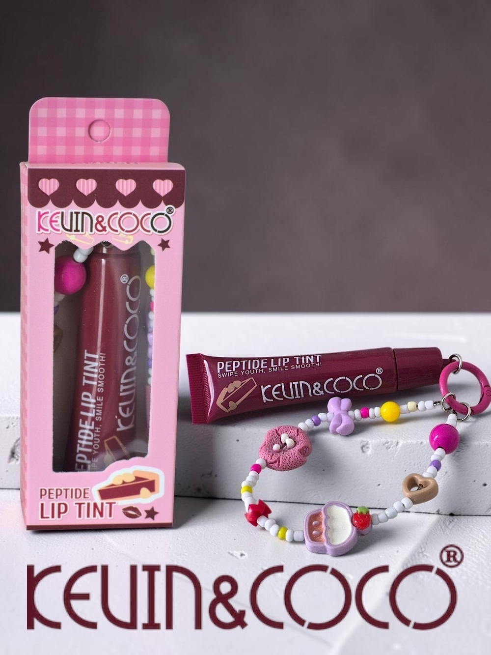 KEVIN & COCO Peptide Lip Tint with Keychain - 03 AUREN